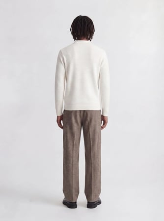 JPRBLURILEY KNIT POLO LS Cloud Dancer