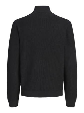 JPRBLACONNOR KNIT HALF ZIP Black