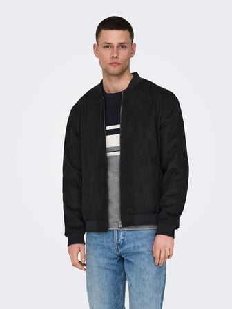 ONSLUCAS FAKE SUEDE BOMBER OTW NOOS Black