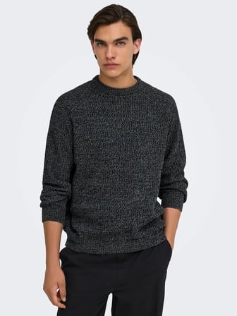 ONSJOIN RLX LS RAGLAN KNIT Black