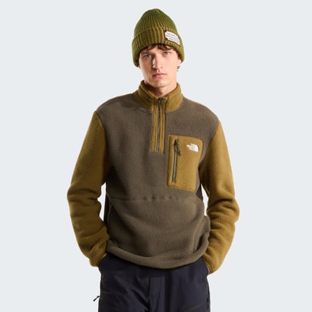 M YUMIORI 1/4 ZIP GREEN