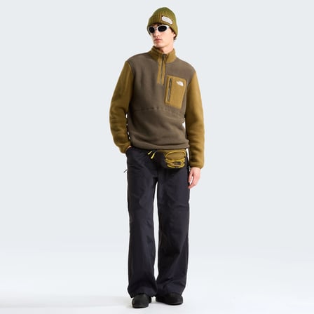 M YUMIORI 1/4 ZIP GREEN