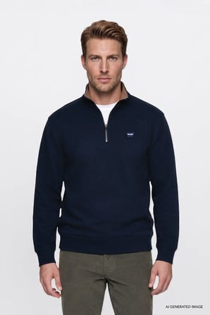 Selanik Half Zip Sweatshirt Navy