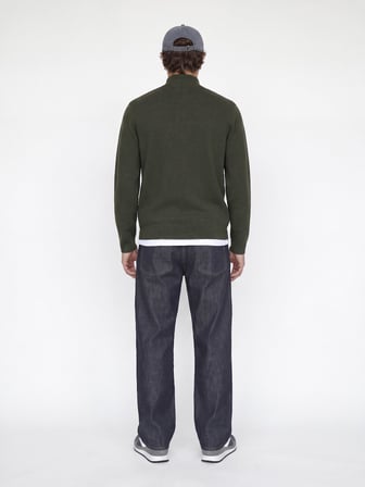 JPRMILANO STITCH KNIT HALF ZIP SN Rosin