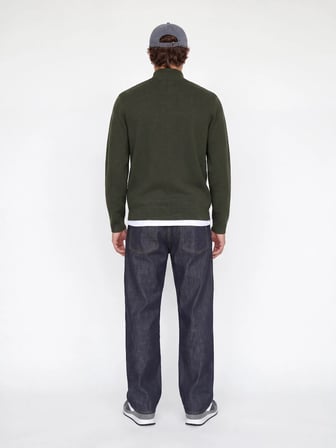 JPRMILANO STITCH KNIT HALF ZIP SN Rosin