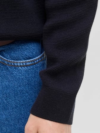 JPRMILANO STITCH KNIT ZIP POLO SN Night Sky