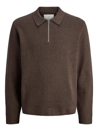JPRMILANO STITCH KNIT ZIP POLO SN Delicioso