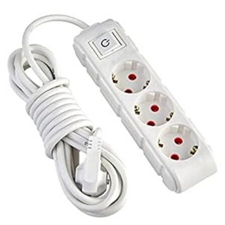 Priz Topraklı 3'lü Anahtarlı 5 M - Almera