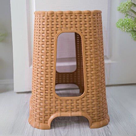 Hasır Rattan Büyük Tabure