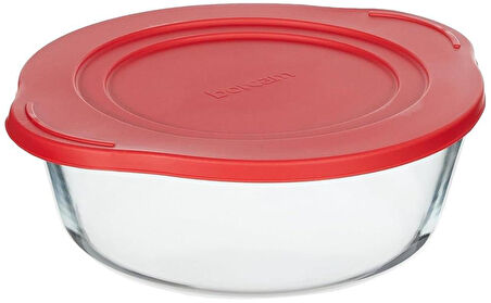 Paşabahçe Tencere Borcam Yuvarlak Kırmızı Kapaklı 59001K