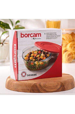 Paşabahçe Tencere Borcam Yuvarlak Kırmızı Kapaklı 59123 110107