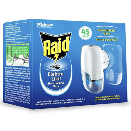 Raid Elektro Likit Cihaz + 1 Yedek