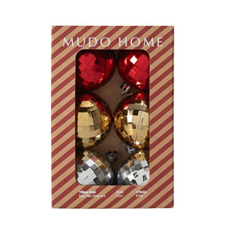 6'Lı 5 cm Disko Top Parlak Asorti