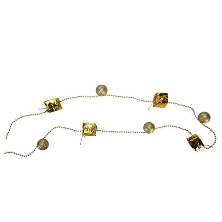 120 cm Top ve Zincir Yılbaşı Ağacı Süsü