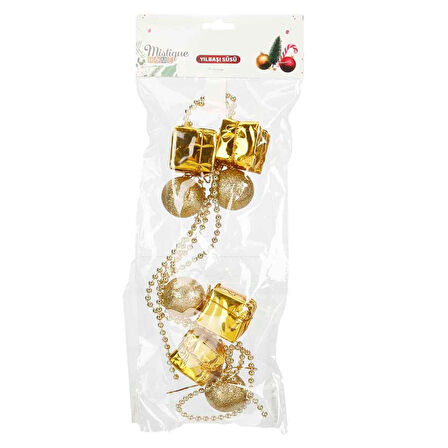 120 cm Top ve Zincir Yılbaşı Ağacı Süsü