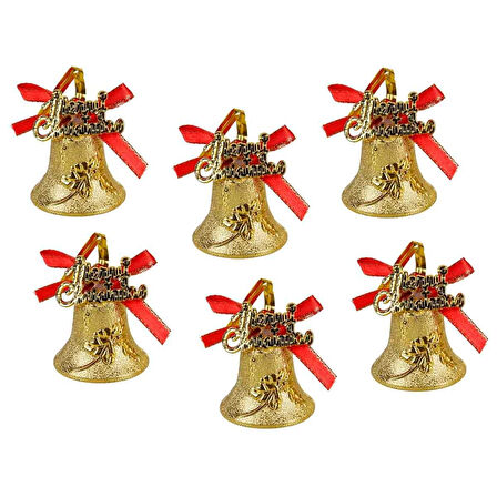 4 cm 6'lı Yılbaşı Ağacı Çanı