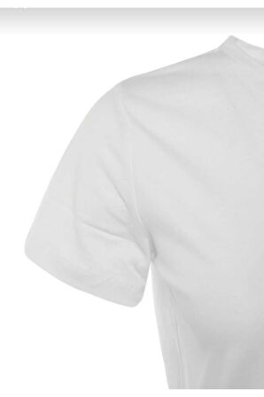 %100 Pamuk süper kalite kadın tişört düz renk Beyaz bisiklet yaka organik pamuk penye t-shirt