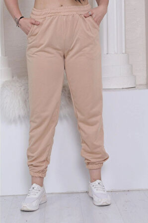 Kadın Vizon Yazlık Lastikli Paça Klasik Eşofman Alt