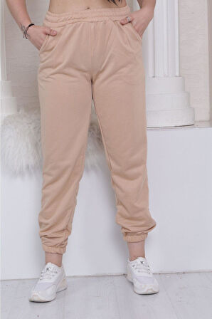 Kadın Vizon Yazlık Lastikli Paça Klasik Eşofman Alt