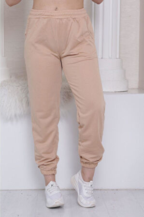 Kadın Vizon Yazlık Lastikli Paça Klasik Eşofman Alt