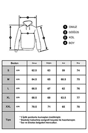 Serüven %100 Pamuk Erkek Kapüşonlu Kangru Cepli Soft Yeşil Basic Sweatshirt