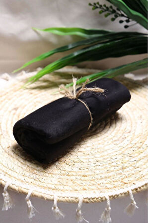 Siyah Organik Viskon Penye Şal iç Göstermez, Terletmez, Kolay Kullanım, Ultra Konforlu