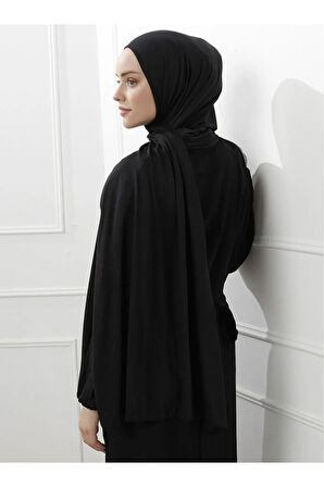 Siyah Organik Viskon Penye Şal iç Göstermez, Terletmez, Kolay Kullanım, Ultra Konforlu