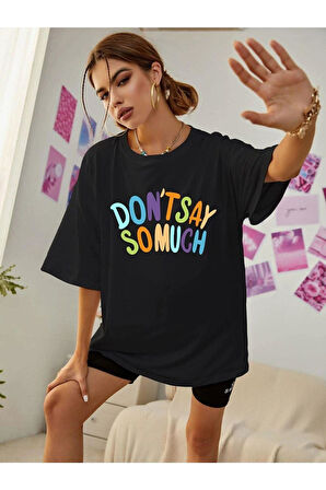 Kabartma Baskılı %100 Pamuk Süper Kalite Penye Oversize T-shirt