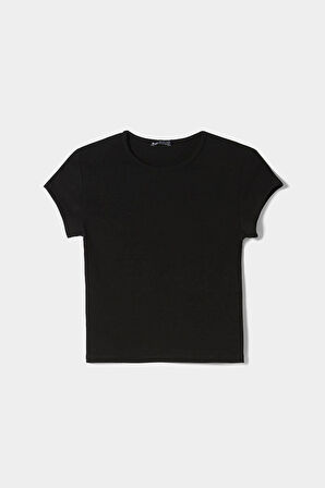 Fitilli Kısa Kollu T-shirt