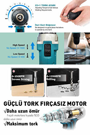 Assur  Şarjlı Dal Budama Testeresi ve Şarjlı Matkap Vidalama  Set