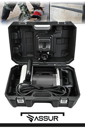 Assur 2000 W Kanal Açma Makinası Ağır Şantiye Seri Kullanım Turbo Motor