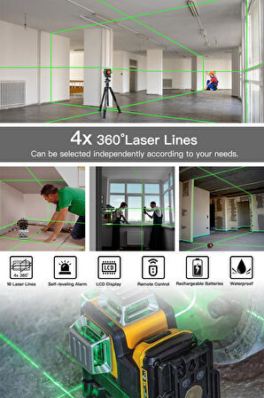Assur Profesyonel 12V Çift Akülü 12 Köşe 360° Lazer Hizalama & Akülü Vidalama 84 Parça Set
