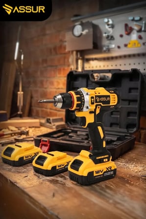 12V Çift Akülü Çelik Şanzıman Şarjlı Matkap Akülü Vidalama