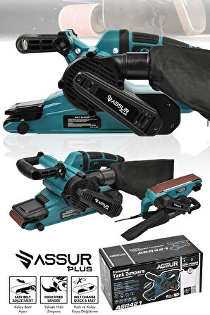 Assur Plus 900W Elektrikli Vakumlu Tozsuz Cila Özellikli Tank Zımpara Makinesi
