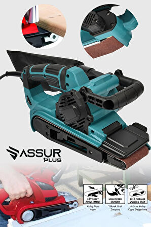 Assur Plus 900W Elektrikli Vakumlu Tozsuz Cila Özellikli Tank Zımpara Makinesi