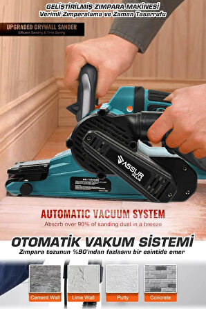 Assur Plus 900W Elektrikli Vakumlu Tozsuz Cila Özellikli Tank Zımpara Makinesi