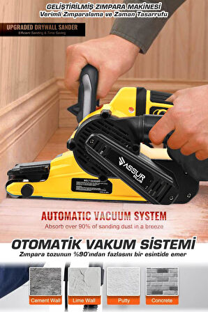 Assur Plus 900W Elektrikli Vakumlu Tozsuz Cila Özellikli Tank Zımpara Makinesi
