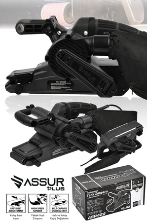 Assur Plus 900W Elektrikli Vakumlu Tozsuz Cila Özellikli Tank Zımpara Makinesi