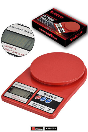 Assur Dijital Mutfak Terazisi 1 Gr 10 Kg Hassas Ölçüm Tartı Hassas Terazi