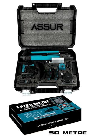 Lazer Metre + 360° 16 Köşe Otomatik Hizalama Tripod'lu Lazer Metre Hizalama