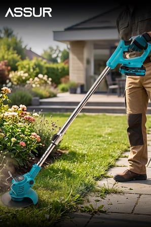 6'lı Şarjlı Bahçe Seti Budama Testeresi Makası Çit Kesme Çim Biçme Hava Üfleme 2,5m Teleskop Aparatlı
