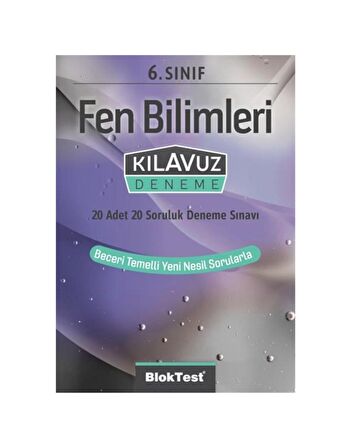 6.Sınıf Bloktest Fen Bilimleri Kılavuz Deneme