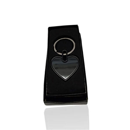 Kişiselleştirilebilir Kalp Model Şık Metal Anahtarlık