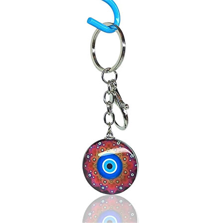 Cam Nazarboncuk Anahtarlık