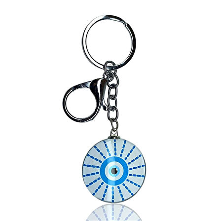 Cam Nazarboncuk Anahtarlık