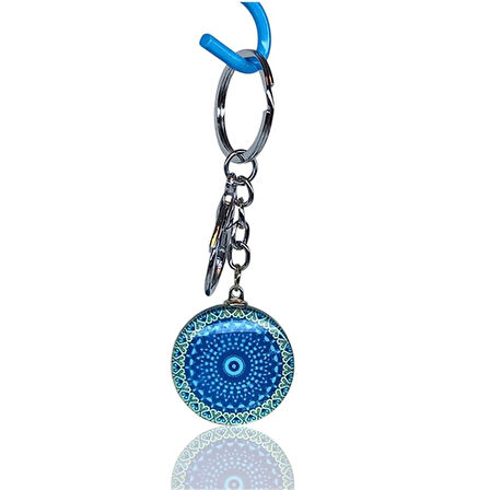 Cam Nazarboncuk Anahtarlık