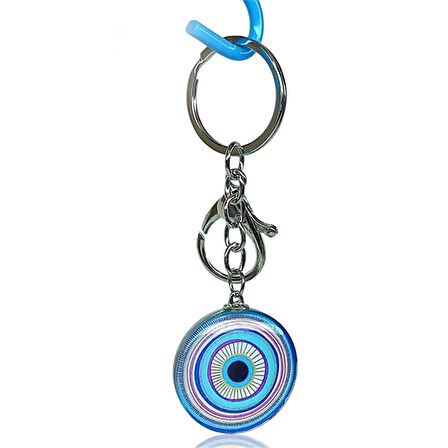 Cam Nazarboncuk Anahtarlık