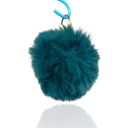 Peluş Ponpon Anahtarlık Yeşil