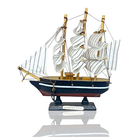 Orta Boy Dekoratif Ahşap Gemi Model4