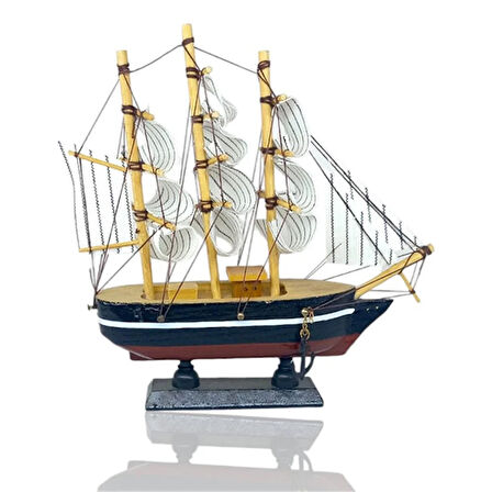 Orta Boy Dekoratif Ahşap Gemi Model4